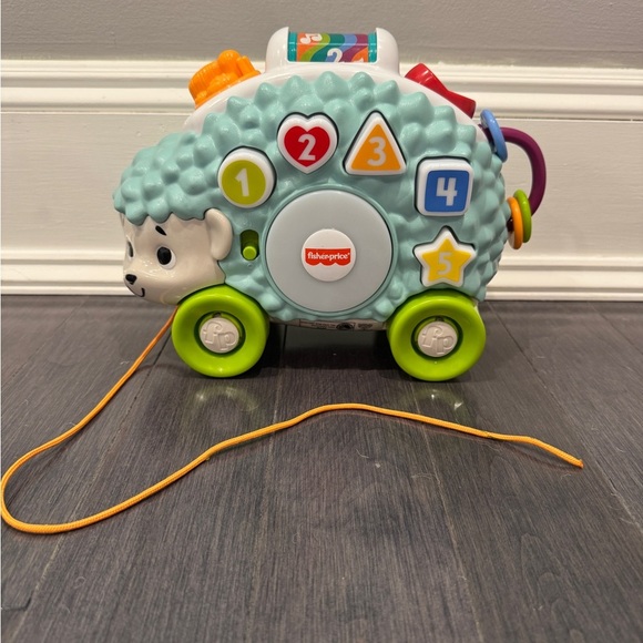 Fisher-Price Baby/Toddler Blue Hedgehog Electeonic Learning Toy Pull Car - Picture 1 of 7